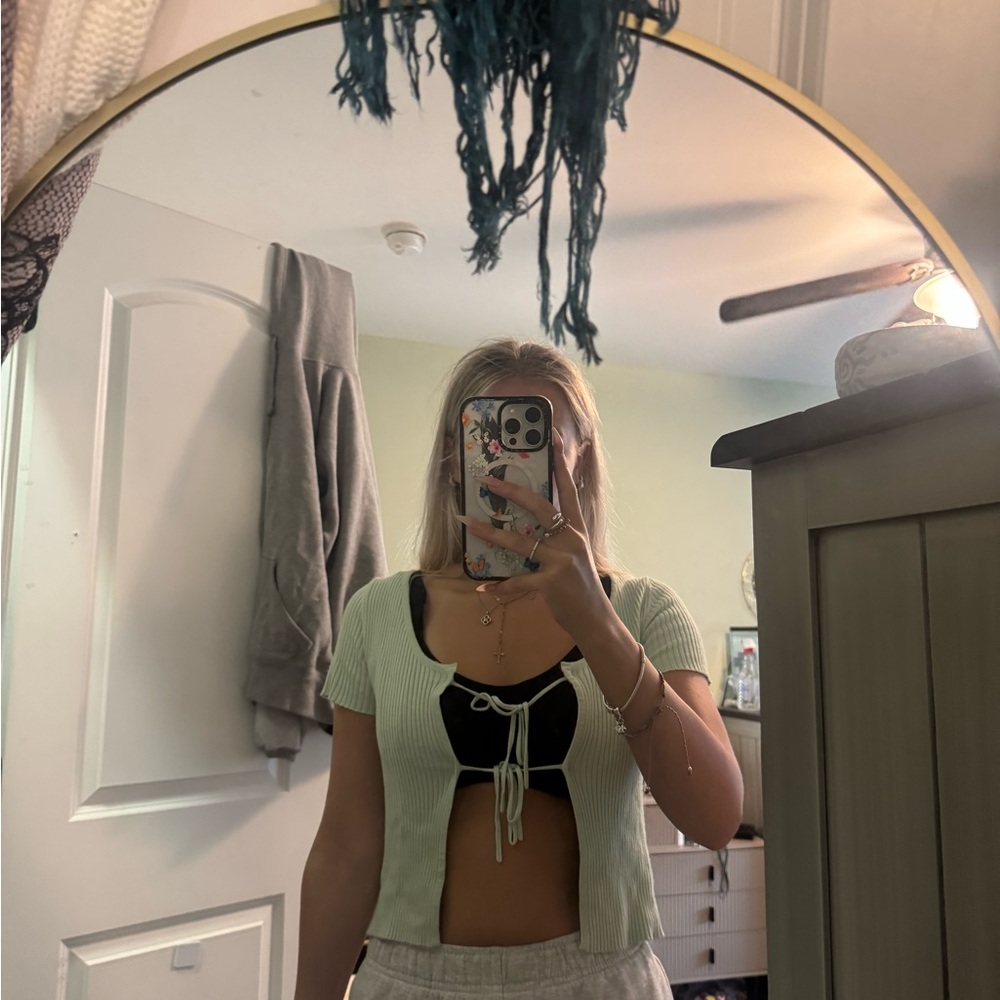 Rue21 Light Green Ribbed Crop Top